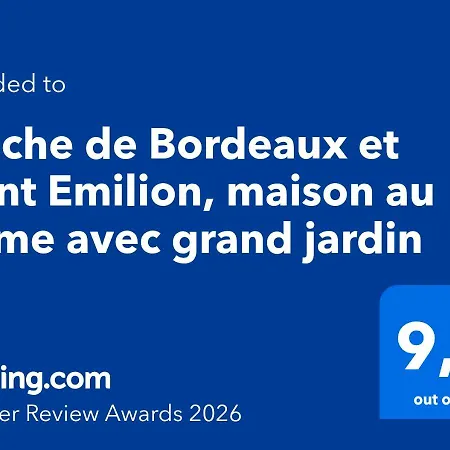 Proche De Bordeaux Et Saint Emilion, Maison Au Calme Avec Grand Jardin Salleboeuf